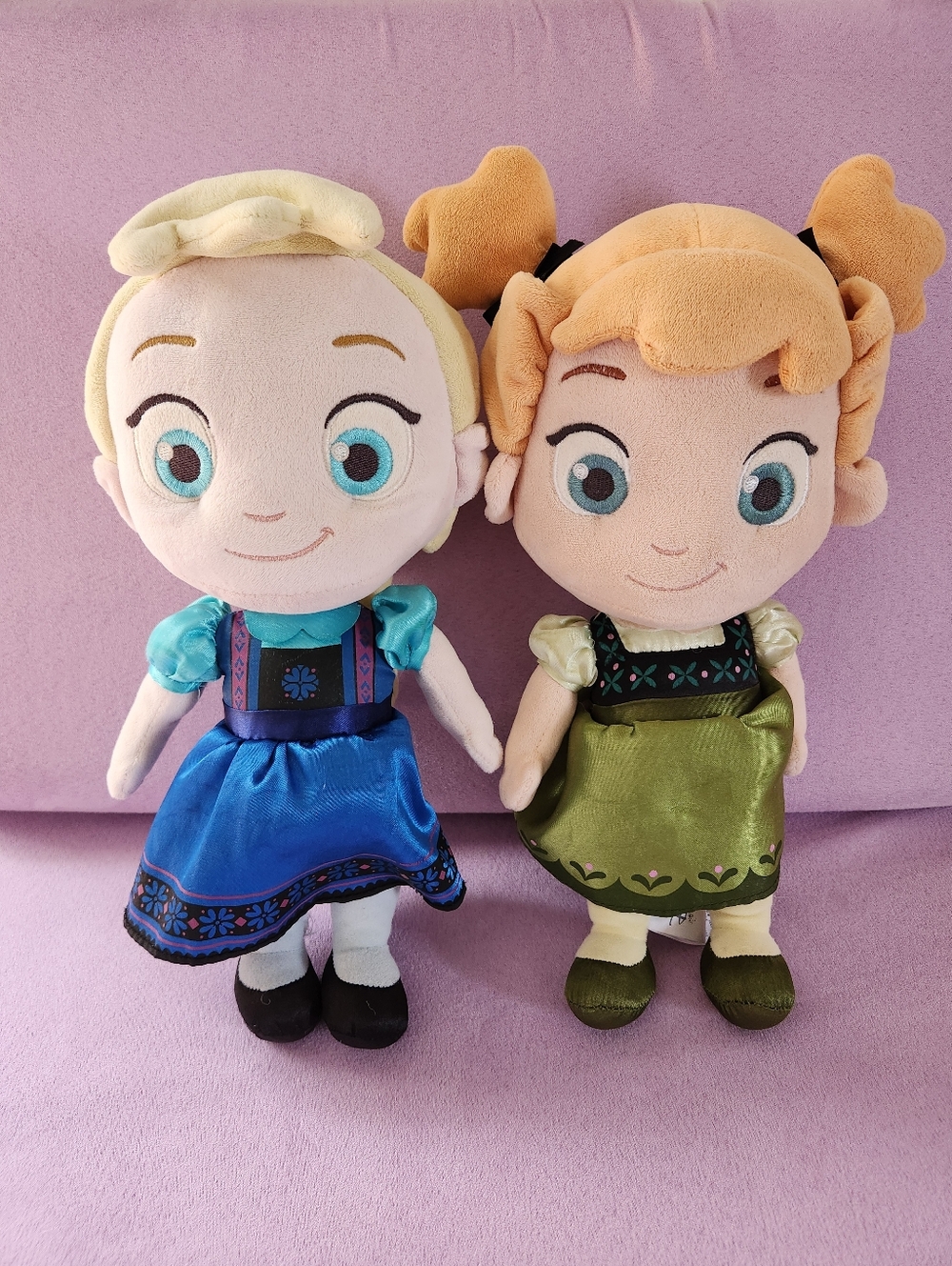 Disney Store Frozen Anna & Elsa 12 in Plush Bundle